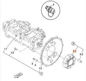 Муфта гидронасоса (эластичная) JCB (OEM) 331/19786