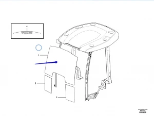 Стекло лобовое верхнее (BL61b/BL71b) VOE15053125